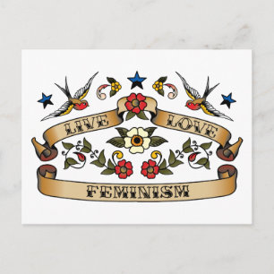 LiveLiebe-Feminismus Postkarte