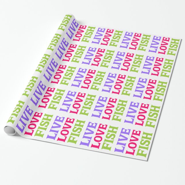 LiveLiebe-Fische hell Geschenkpapier (Ungerollt)