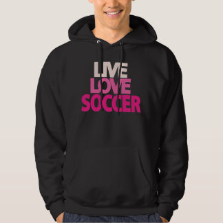 LiveLiebe-Fußball-dunkles mit Kapuze Sweatshirt