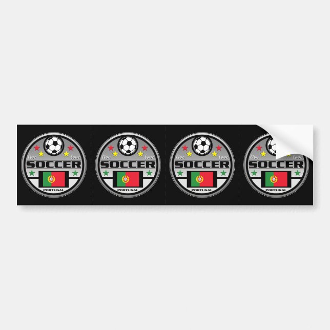 LiveLiebe-Fußball Portugal Autoaufkleber (Vorne)