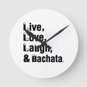 LiveLiebe Lachen u. Bachata Runde Wanduhr
