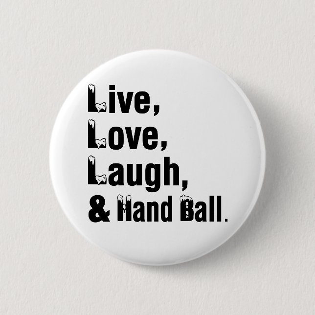 LiveLiebe-Lachen-und Handball Button (Vorderseite)