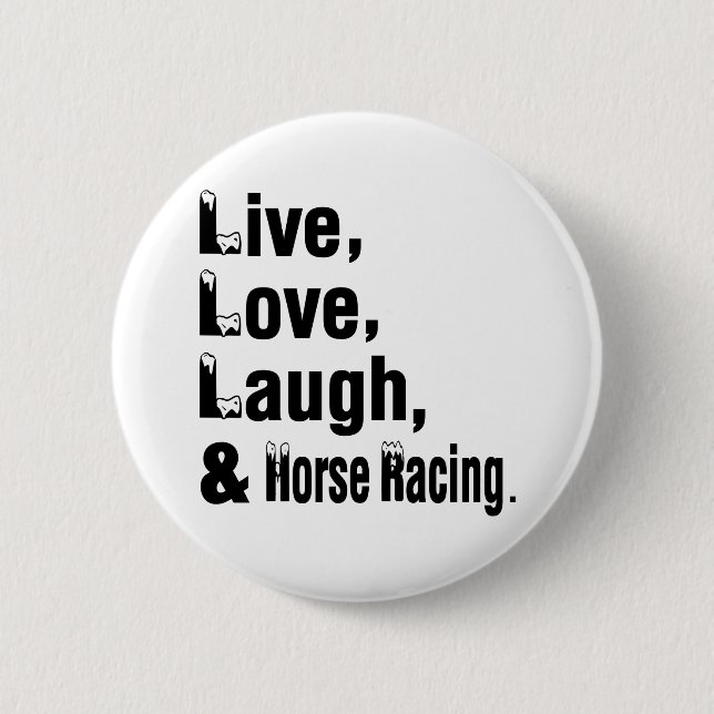 LiveLiebe-Lachen-und Pferdelaufen Button (Vorderseite)