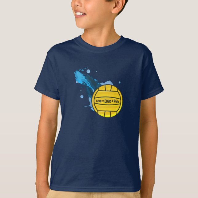 LiveLiebe-Polo - Wasser-Polo scherzt dunkle T-Shirt (Vorderseite)