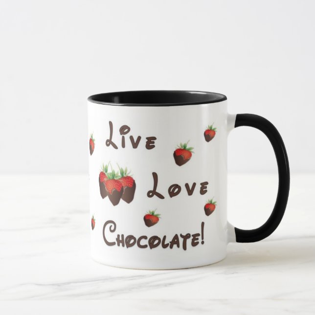 LiveLiebe-Schokolade Tasse (Rechts)