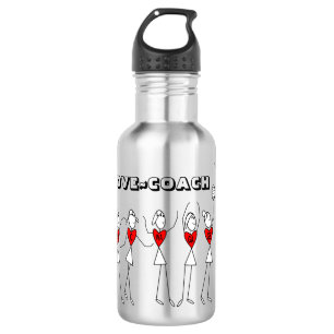 LiveLiebe-TrainerNetball bringt Themed in Position Edelstahlflasche