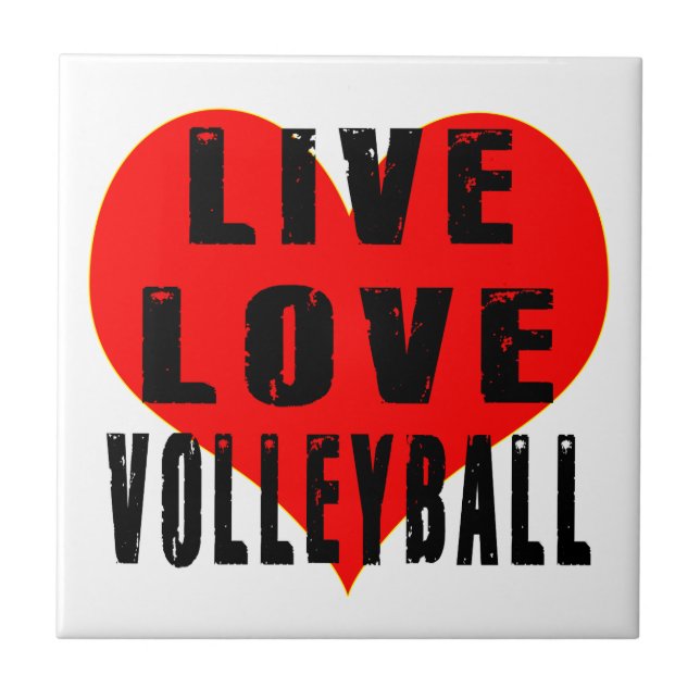 LiveLiebe-Volleyball Fliese (Vorderseite)