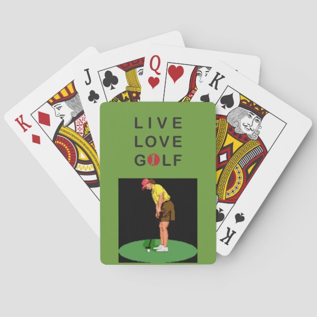 LiveLove Golf Spielkarten (Rückseite)