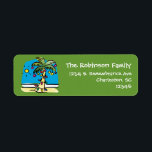 Lively Palm Christmas Return Address Label<br><div class="desc">Lebhafte Palm Personalisierte Weihnachtsrücksendeadresse Label. Eine tolle Möglichkeit,  Ihre Weihnachtskarten und andere Korrespondenz zu personalisieren. Matching Cards verfügbar.</div>