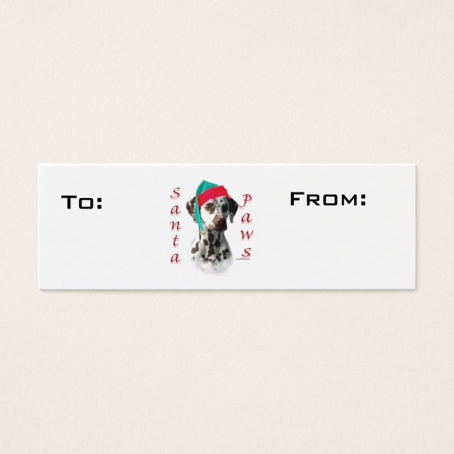 Liver Dalmatiner Paws Gift Tags (Vorderseite)