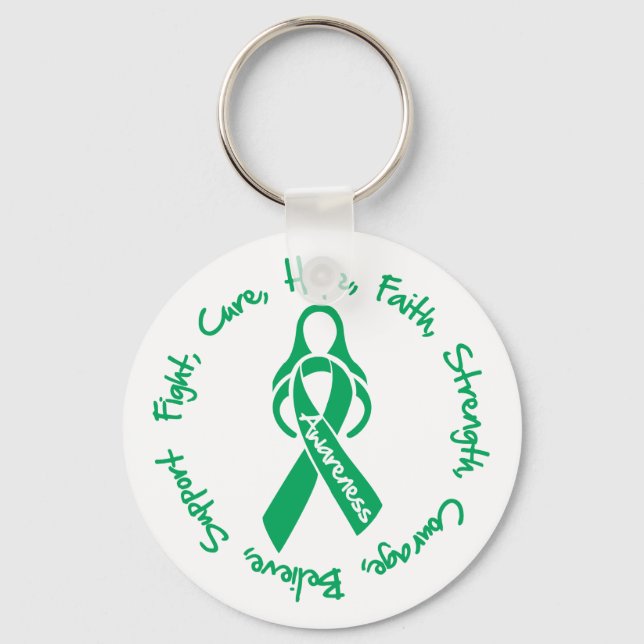 Liver Disease Fight Cure Hope Logo Schlüsselanhänger (Vorderseite)