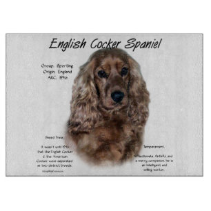 Liver English Cocker Spanische Geschichte Schneidebrett
