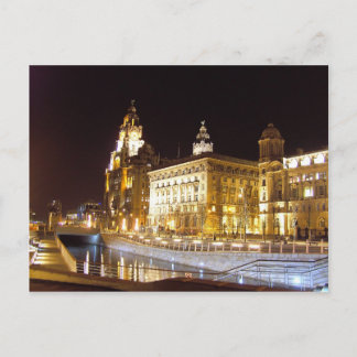 Liver Gebäude & Canal, Liverpool Vereinigtes König Postkarte