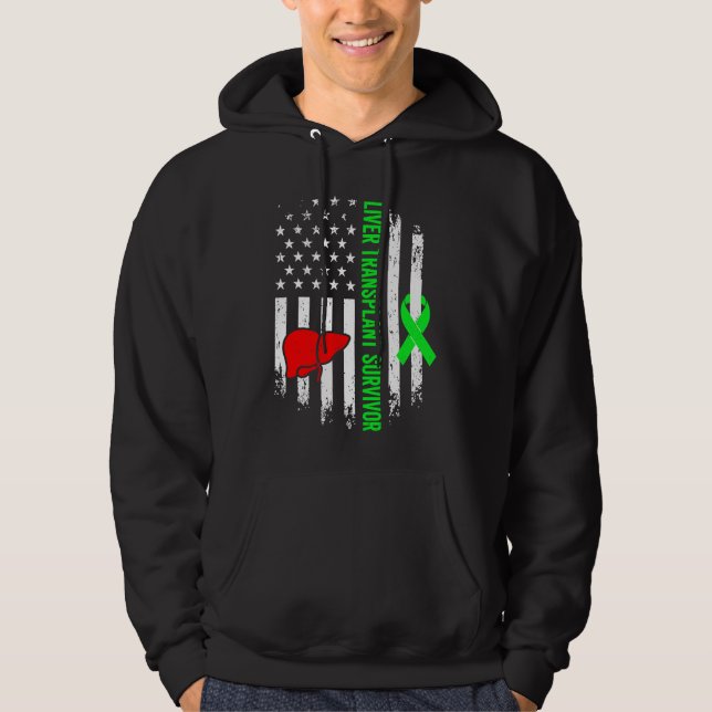 Liver Transplant Survivor Warrior Organ Recipient  Hoodie (Vorderseite)