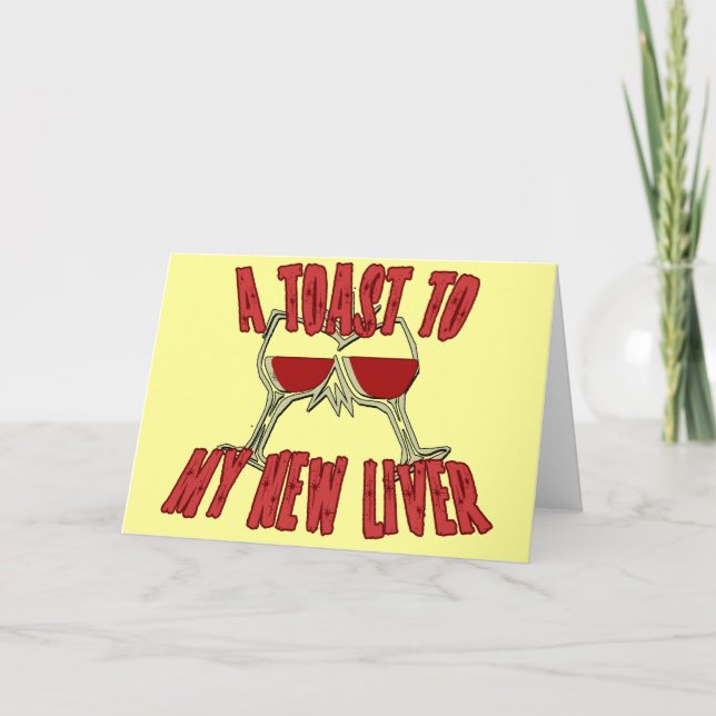 Liver Transplantation erhalten gut Geschenke Karte (Vorderseite)