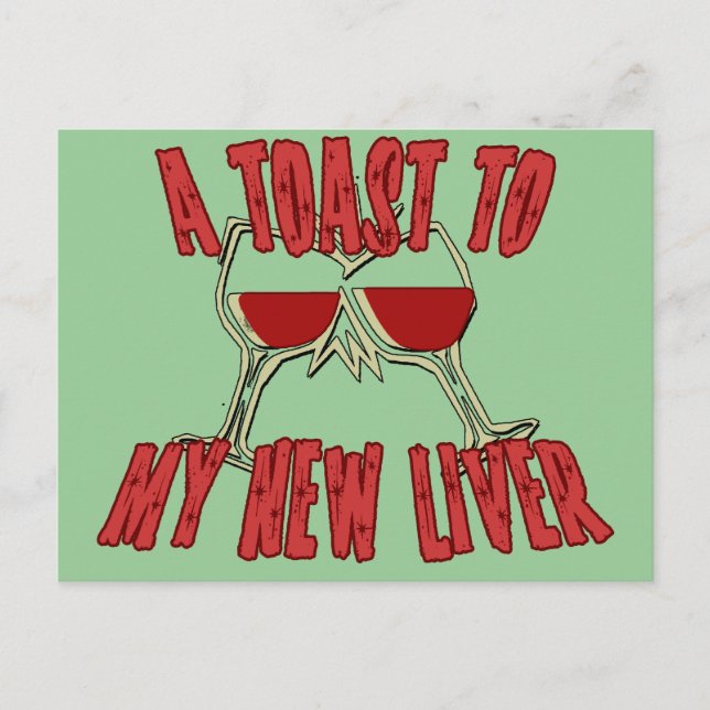Liver Transplantation erhalten gut Geschenke Postkarte (Vorderseite)