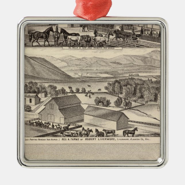 Livermore, Bardellini Wohnsitze, Bauernhöfe, Hotel Ornament Aus Metall (Vorne)