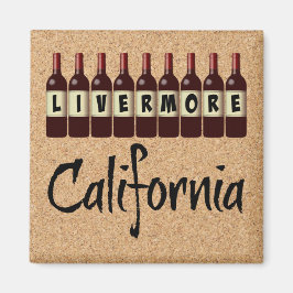 Livermore California Rote Weinflaschen Verkostung Magnet