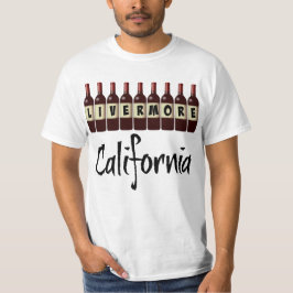 Livermore California Rote Weinflaschen Verkostung T-Shirt