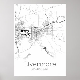 Livermore Map - Kalifornien - City Map Poster