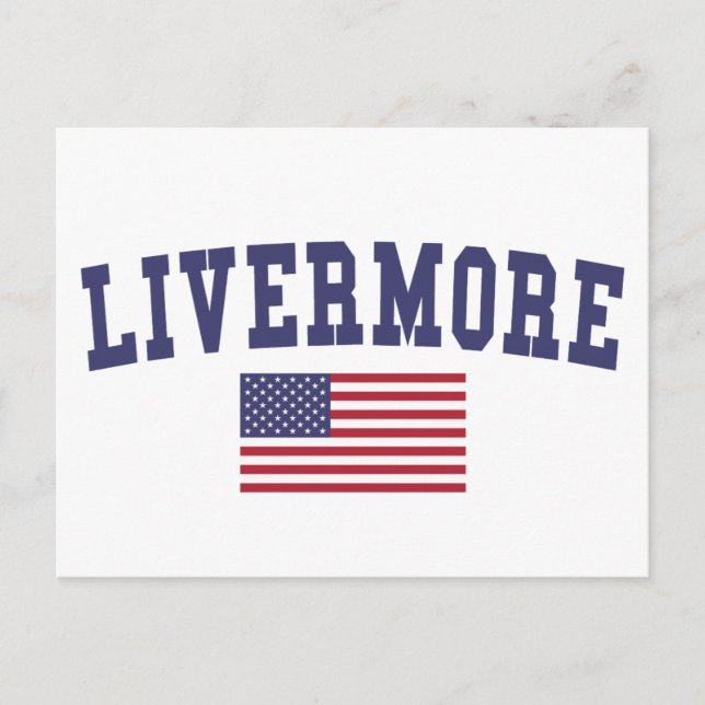 Livermore US-Flagge Postkarte (Vorderseite)