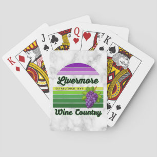 Livermore Wine Country Lila Grüne Streifen Trauben Spielkarten