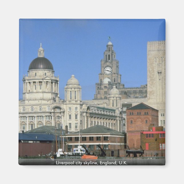Liverpool city skyline, England, Großbritannien Magnet (Vorne)