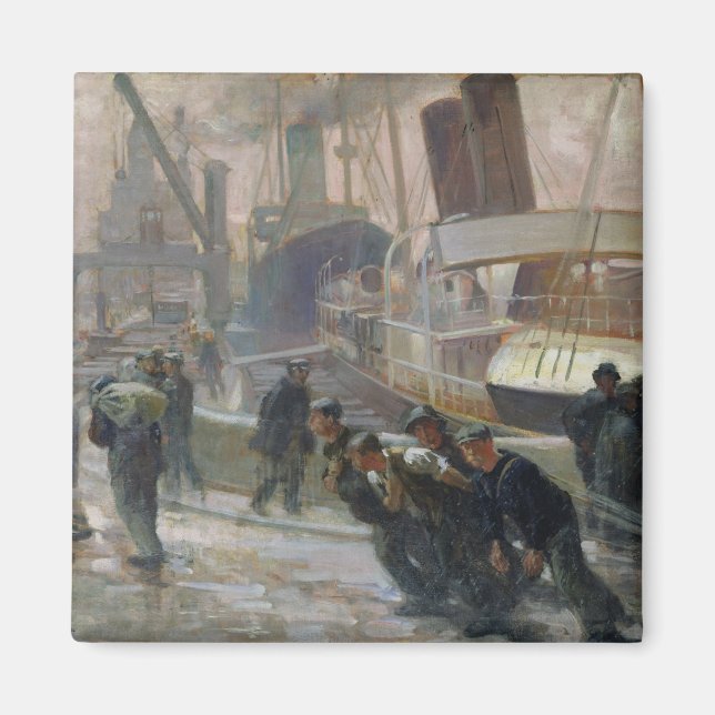 Liverpool Dockers at Dawn, 1903 Magnet (Vorne)