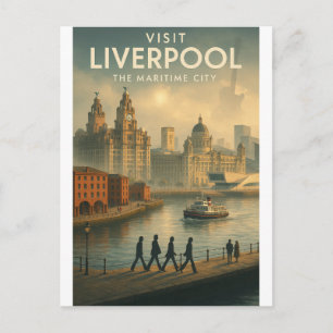 Liverpool, England – Die maritime Stadt. Postkarte