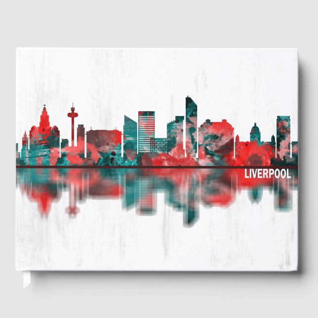 Liverpool England Skyline Gästebuch (Vorderseite)