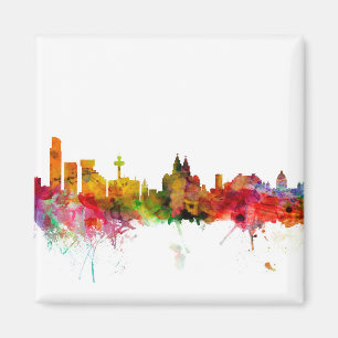 Liverpool England Skyline Magnet