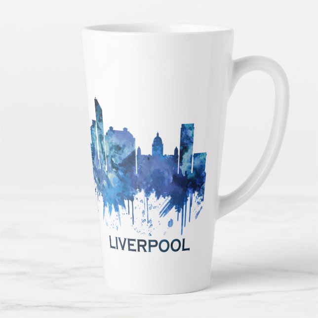 Liverpool England Skyline Milchtasse (Rechts)