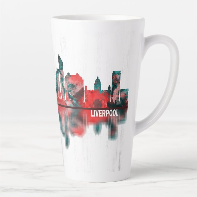 Liverpool England Skyline Milchtasse (Rechts)