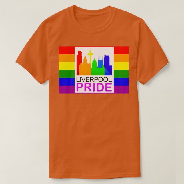 Liverpool Gay Pride Liverpool LGBT Liverpool Rainb T-Shirt (Design vorne)