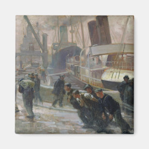 Liverpool-Hafenarbeiter bei Dawn, 1903 Magnet