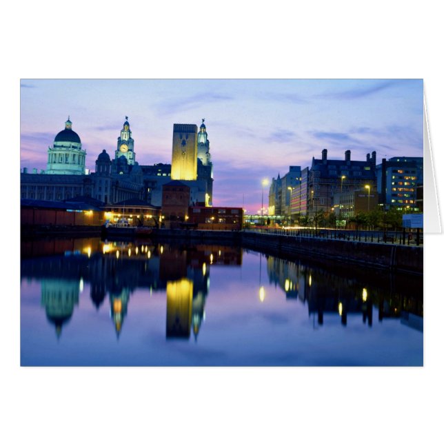 Liverpool in der Nacht, England (Vorderseite (Horizontal))