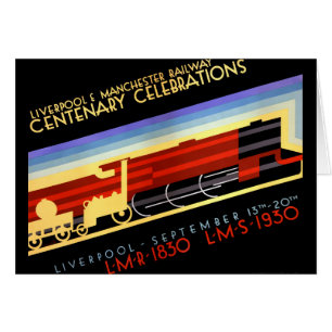 Liverpool Manchester Railvintage Poster