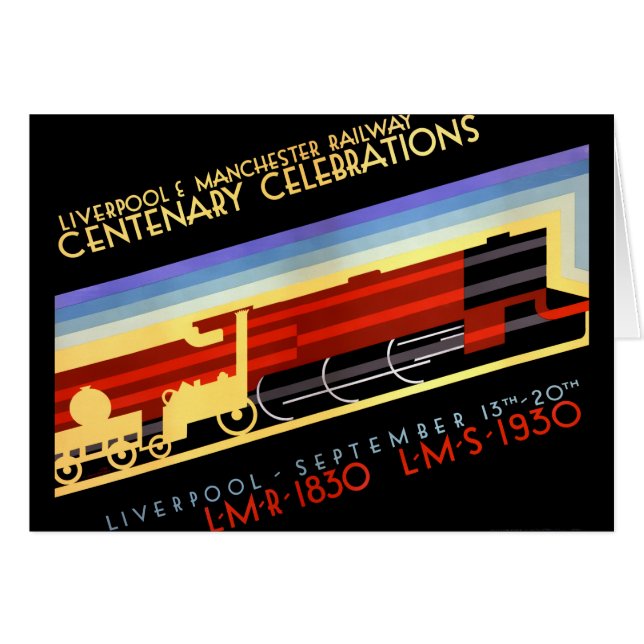 Liverpool Manchester Railvintage Poster (Vorderseite (Horizontal))