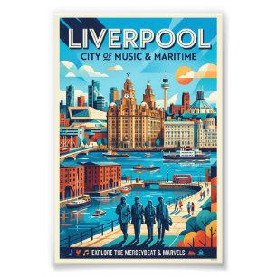 Liverpool Reiseplakat Fotodruck