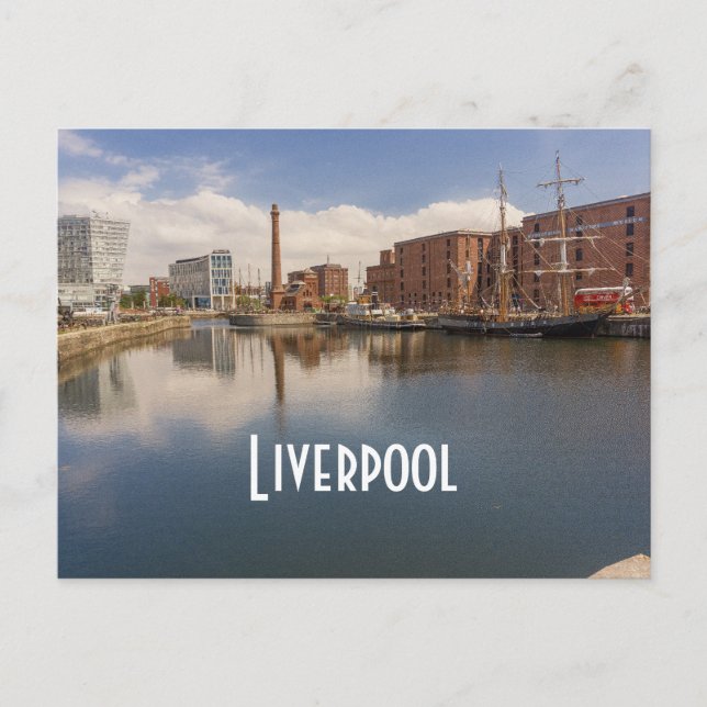 Liverpool Salthouse Dock Merseyside Foto Postkarte (Vorderseite)