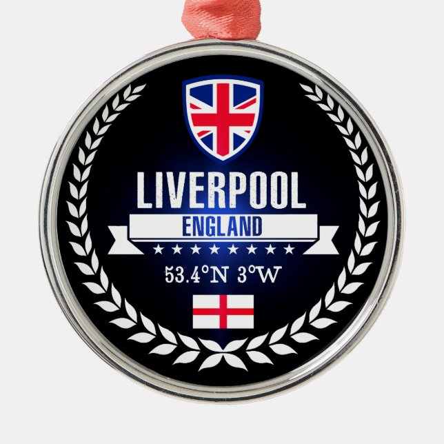 Liverpool Silbernes Ornament (Vorne)