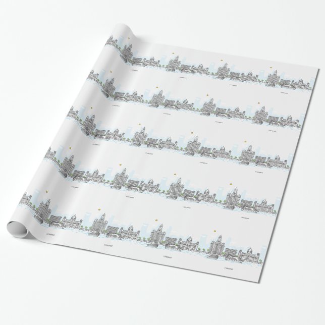 Liverpool-Ufergegend Geschenkpapier (Ungerollt)