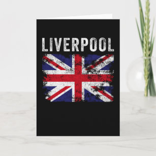 Liverpool UK Flag England Souvenir Karte