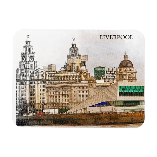 Liverpool United City View Magnet (Horizontal)