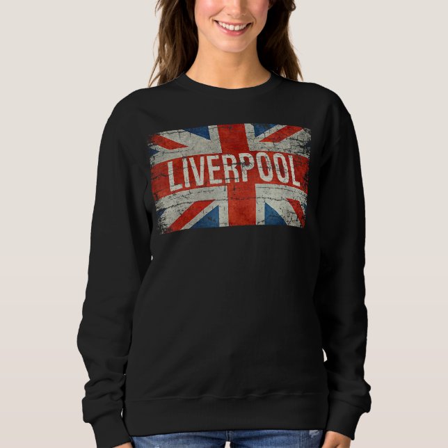 Liverpool Vereinigtes Königreich Britische Flagge  Sweatshirt (Vorderseite)