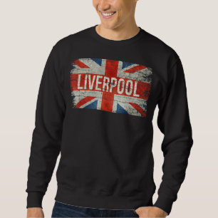 Liverpool Vereinigtes Königreich Britische Flagge  Sweatshirt