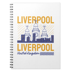 Liverpool Vereinigtes Königreich Retro-Stadtbild-T Notizblock