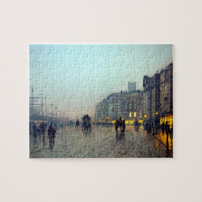 Liverpool von Wapping Vintage-Gemälde (Horizontal)