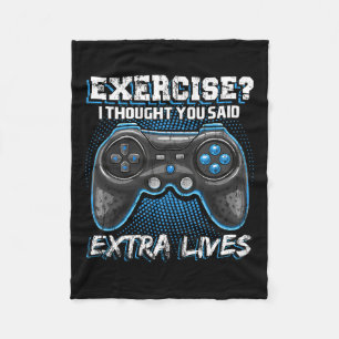 Lives Funny Video Game Controller Retro Gamer Boys Fleecedecke