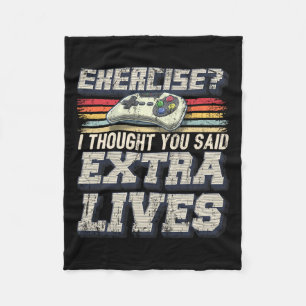 Lives Funny Video Game Controller Retro Gamer Boys Fleecedecke